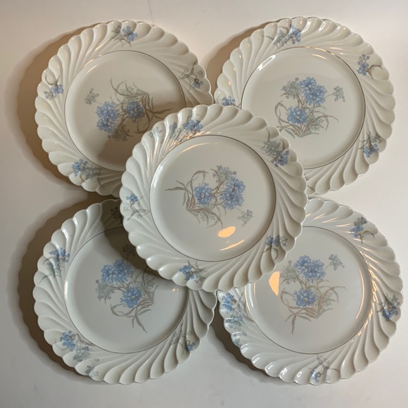 5-Haviland Limoges Bergere 7.5” Salad Plates Bone China - Picture 1 of 4